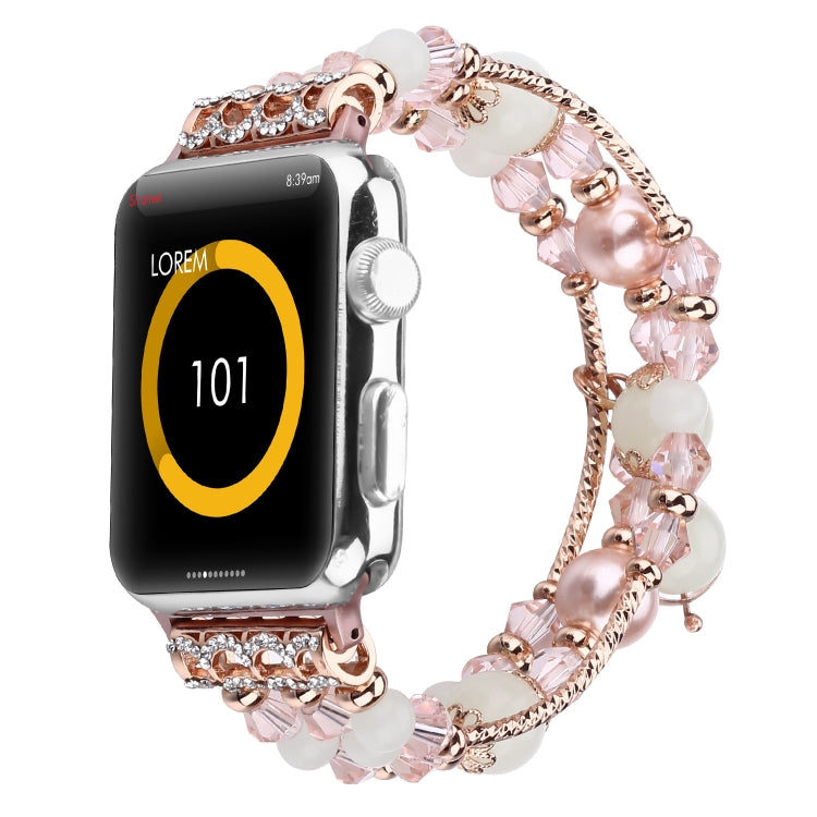 Skorter | For Apple Watch 5 & 4 40mm / 3 & 2 & 1 38mm Glowing Agate Watch Band (Rose Gold)