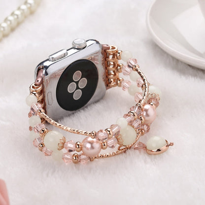 Skorter | For Apple Watch 5 & 4 40mm / 3 & 2 & 1 38mm Glowing Agate Watch Band (Rose Gold)