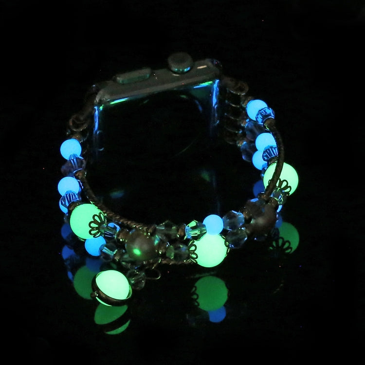 Skorter | For Apple Watch 5 & 4 40mm / 3 & 2 & 1 38mm Luminous Agate Watch Band (Silver)