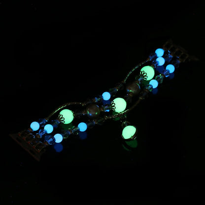 Skorter | For Apple Watch 5 & 4 40mm / 3 & 2 & 1 38mm Luminous Agate Watch Band (Silver)