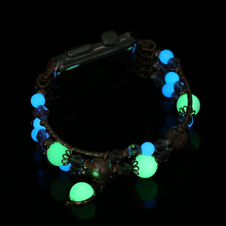 Skorter | For Apple Watch 5 & 4 40mm / 3 & 2 & 1 38mm Luminous Agate Watch Band (Silver)