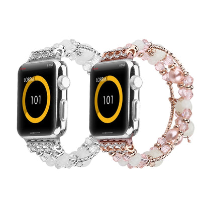 Skorter | For Apple Watch 5 & 4 40mm / 3 & 2 & 1 38mm Glowing Agate Watch Band (Rose Gold)