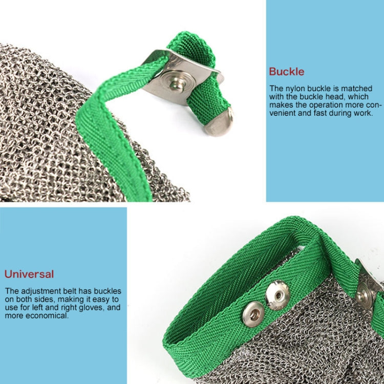 Skorter | 304 Stainless Steel 5 Fingers Steel Ring Anti-cutting Labor Protection Gloves, Size:M