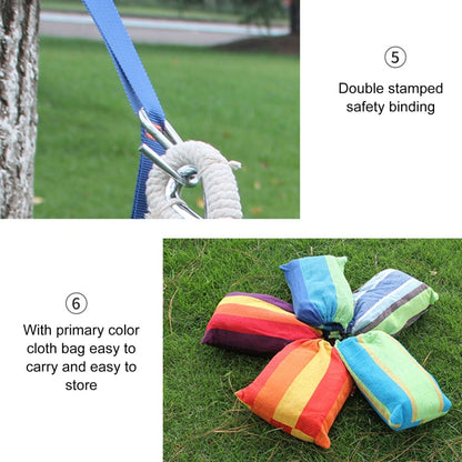 Skorter | Outdoor Double Thickened Canvas Hammock Indoor Swing, Size:200x100cm(Dark Blue)