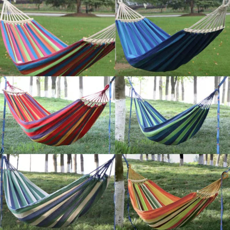 Skorter | Outdoor Double Thickened Canvas Hammock Indoor Swing, Size:200x100cm(Dark Blue)