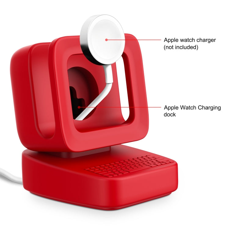 Skorter | For Apple Watch 44/42/40/38mm Retro Watch Stand Holder (Red)