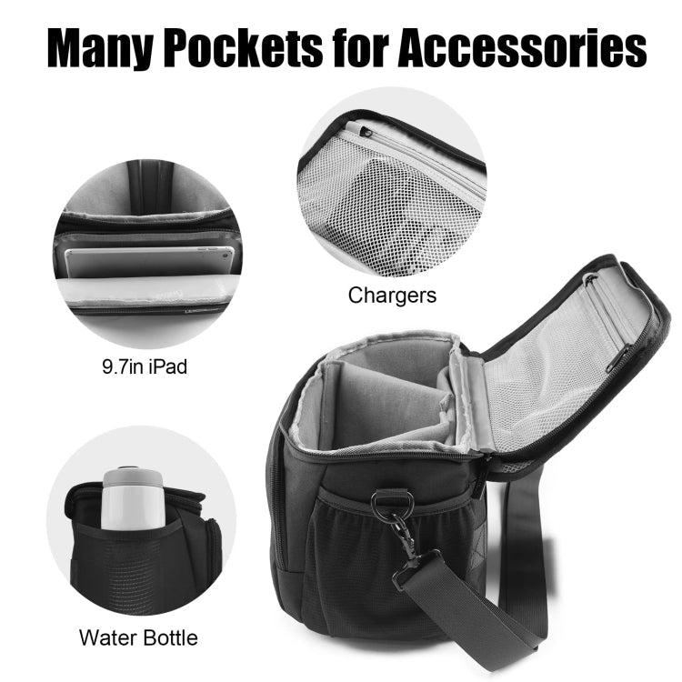 Skorter | Cwatcun D67 Crossbody Camera Bag Photography Lens Shoulder Bag, Size: 22 x 15 x 15cm S(Black)