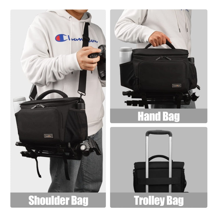 Skorter | Cwatcun D67 Crossbody Camera Bag Photography Lens Shoulder Bag, Size: 22 x 15 x 15cm S(Black)