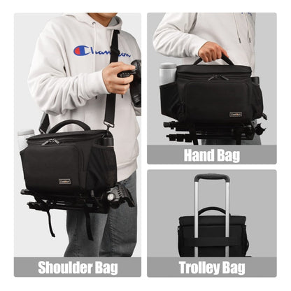 Skorter | Cwatcun D67 Crossbody Camera Bag Photography Lens Shoulder Bag, Size: 22 x 15 x 15cm S(Black)