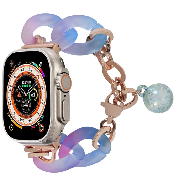 Skorter | For Apple Watch Ultra 2 49mm Gradient Resin Chain Bracelet (Blue)