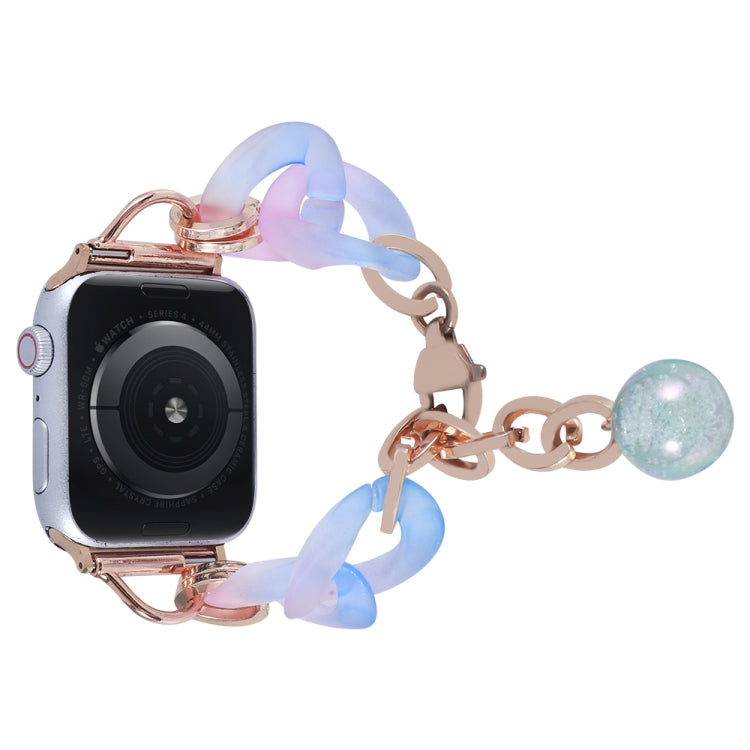 Skorter | For Apple Watch 42mm Gradient Resin Chain Watch Band (Blue)