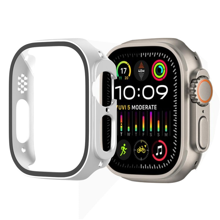Skorter | For Apple Watch Ultra 2 / Ultra 49mm Painting PC Hybrid Tempered Film Integrated Watch Case (Silver)