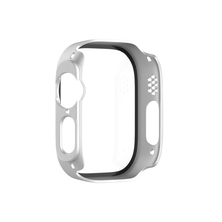 Skorter | For Apple Watch Ultra 2 / Ultra 49mm Painting PC Hybrid Tempered Film Integrated Watch Case (Silver)