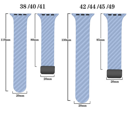 Skorter | For Apple Watch 38mm Carbon Fiber Magnetic Black Buckle Band (Sky Blue Black)