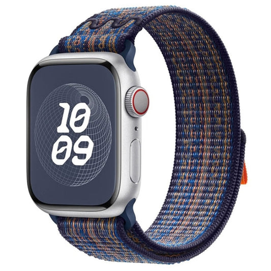 Skorter | For Apple Watch 42mm Loop Nylon Watch Strap (Royal Blue Orange)