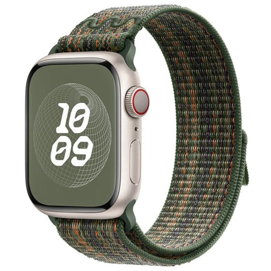 Skorter | For Apple Watch 38mm Loop Nylon Watch Band (Green Orange)