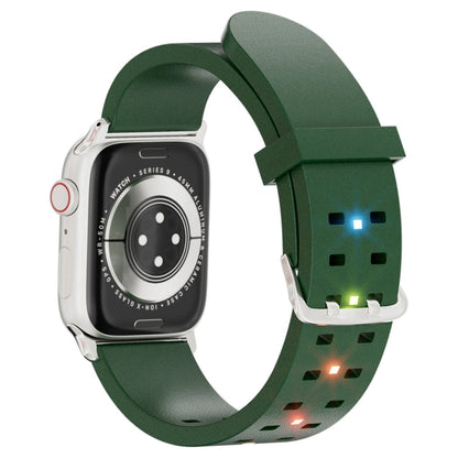 Skorter | For Apple Watch SE 2023 44mm Bright Colorful Light Silicone Strap (Green)