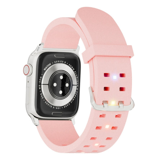 Skorter | For Apple Watch SE 2023 44mm Bright Colorful Light Silicone Band (Pink)