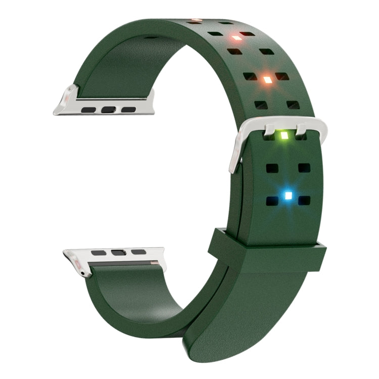 Skorter | For Apple Watch SE 2022 44mm Bright Colorful Light Silicone Strap (Green)