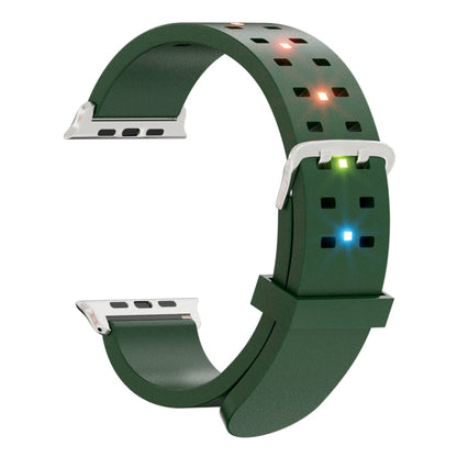 Skorter | For Apple Watch SE 2022 44mm Bright Colorful Light Silicone Strap (Green)