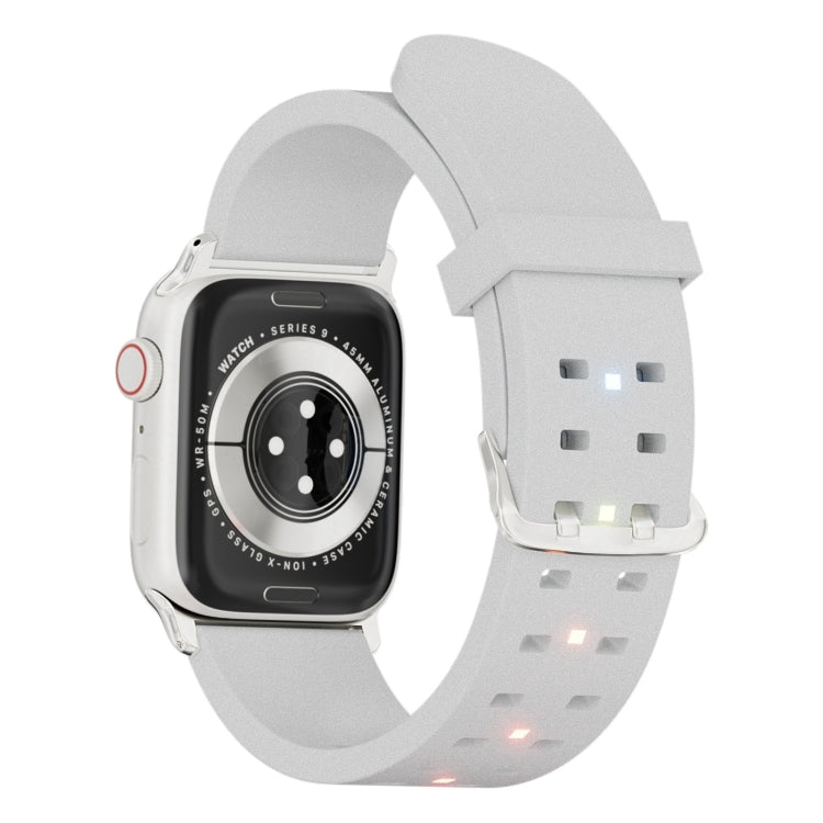 Skorter | For Apple Watch SE 2022 44mm Bright Colorful Light Silicone Watch Band (Light Gray)