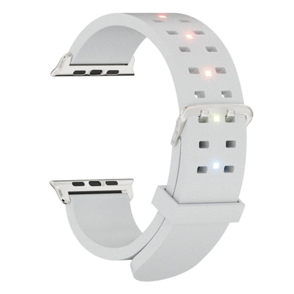 Skorter | For Apple Watch SE 2022 44mm Bright Colorful Light Silicone Watch Band (Light Gray)