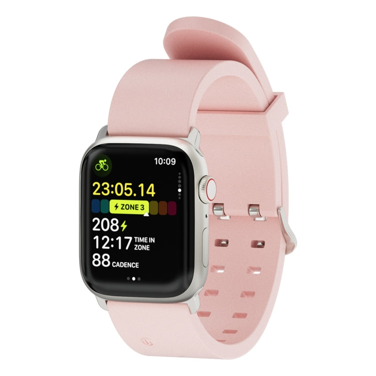 Skorter | For Apple Watch 38 mm Glowing Colorful Light Silicone Watch Band (Pink)