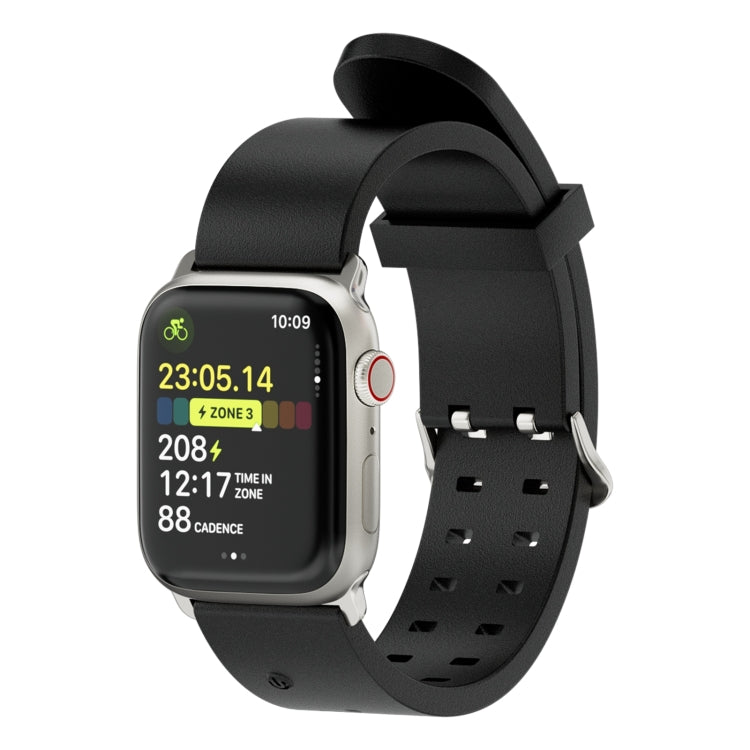 Skorter | For Apple Watch 38mm Bright Colorful Light Silicone Watch Band (Black)