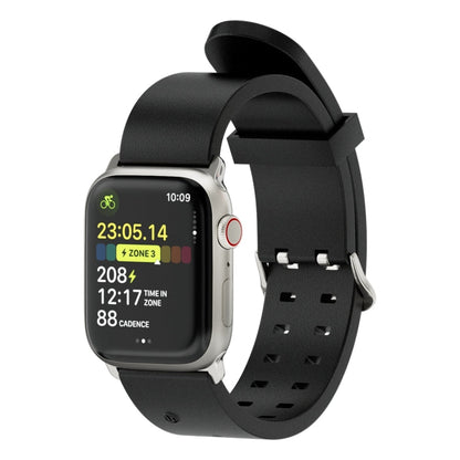 Skorter | For Apple Watch 38mm Bright Colorful Light Silicone Watch Band (Black)