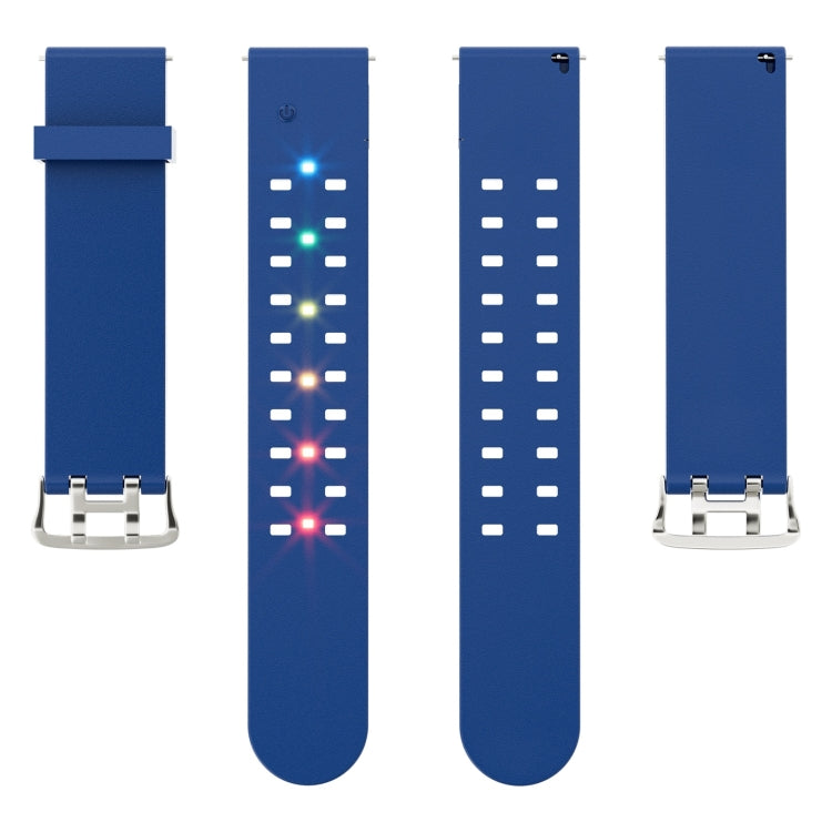 Skorter | For Apple Watch 38mm Bright Colorful Light Silicone Strap (Blue)