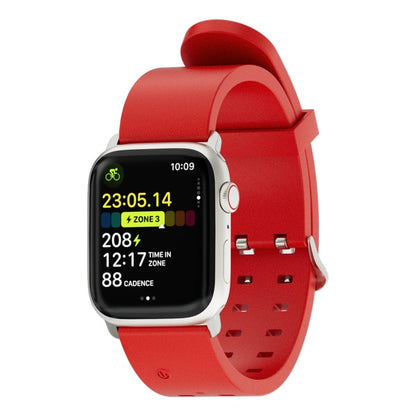 Skorter | For Apple Watch 38 mm Luminous Colorful Light Silicone Watch Band (Red)