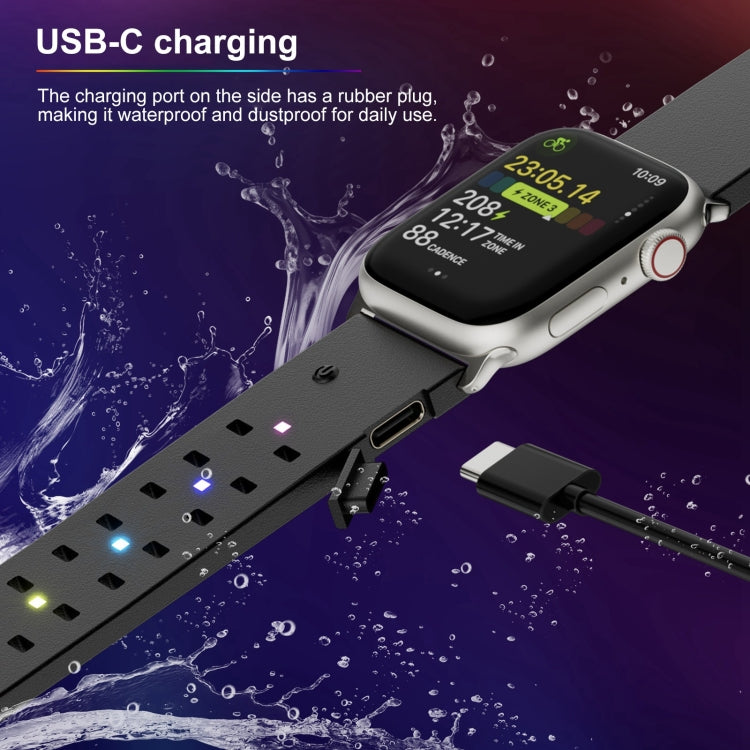 Skorter | For Apple Watch SE 2022 44mm Bright Colorful Light Silicone Watch Band (Light Gray)