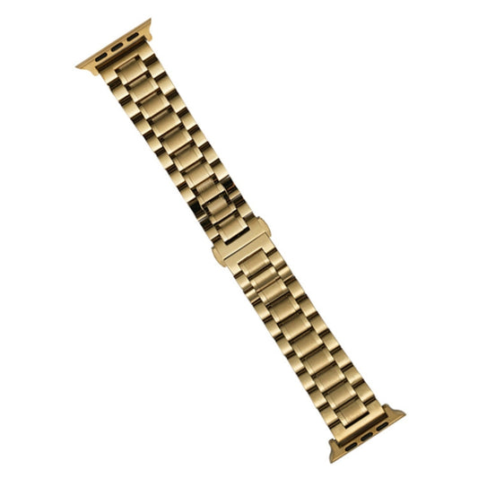 Skorter | For Apple Watch SE 2023 44mm Five-Pearl Stainless Steel Band (Gold)