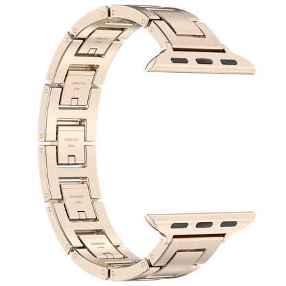 Skorter | For Apple Watch SE 2023 44mm H Slim Stainless Steel Band (Starlight)