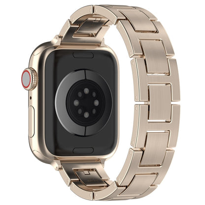 Skorter | For Apple Watch SE 2023 44mm H Slim Stainless Steel Band (Starlight)