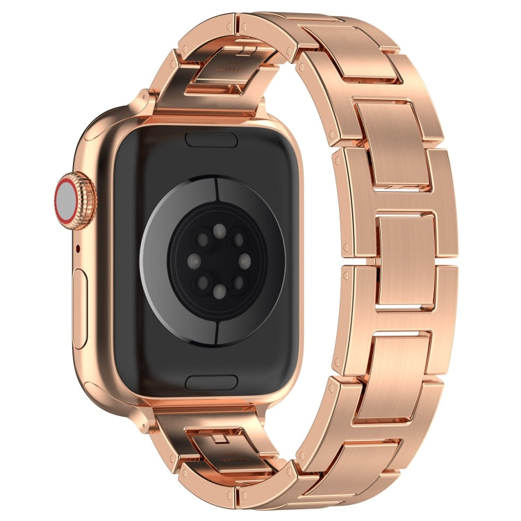 Skorter | For Apple Watch 42mm H Slim Stainless Steel Band (Rose Gold)