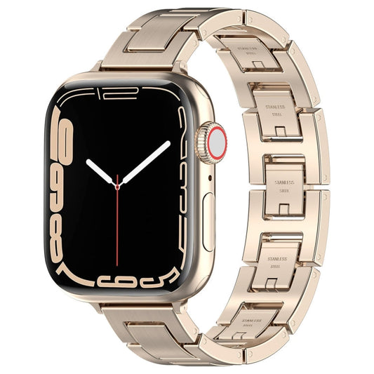 Skorter | For Apple Watch 42mm H Slim Stainless Steel Bracelet (Starlight)