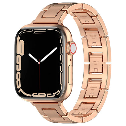 Skorter | For Apple Watch 38mm H Slim Stainless Steel Band (Rose Gold)