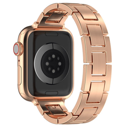 Skorter | For Apple Watch 38mm H Slim Stainless Steel Band (Rose Gold)