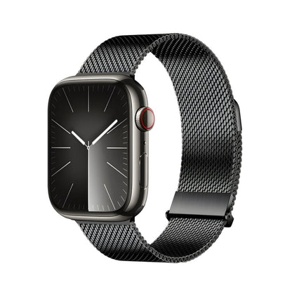 Skorter | For Apple Watch SE 2023 44mm DUX DUCIS Milanese Pro Series Stainless Steel Band (Black)