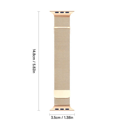 Skorter | For Apple Watch SE 2023 44mm DUX DUCIS Milanese Pro Series stainless steel watch band (Gold)