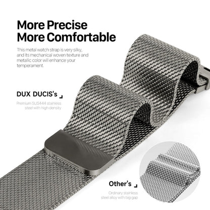 Skorter | For Apple Watch SE 2023 44mm DUX DUCIS Milanese Pro Series Stainless Steel Bracelet (Graphite)