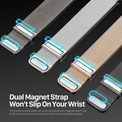 Skorter | For Apple Watch SE 2023 44mm DUX DUCIS Milanese Pro Series Stainless Steel Bracelet (Graphite)