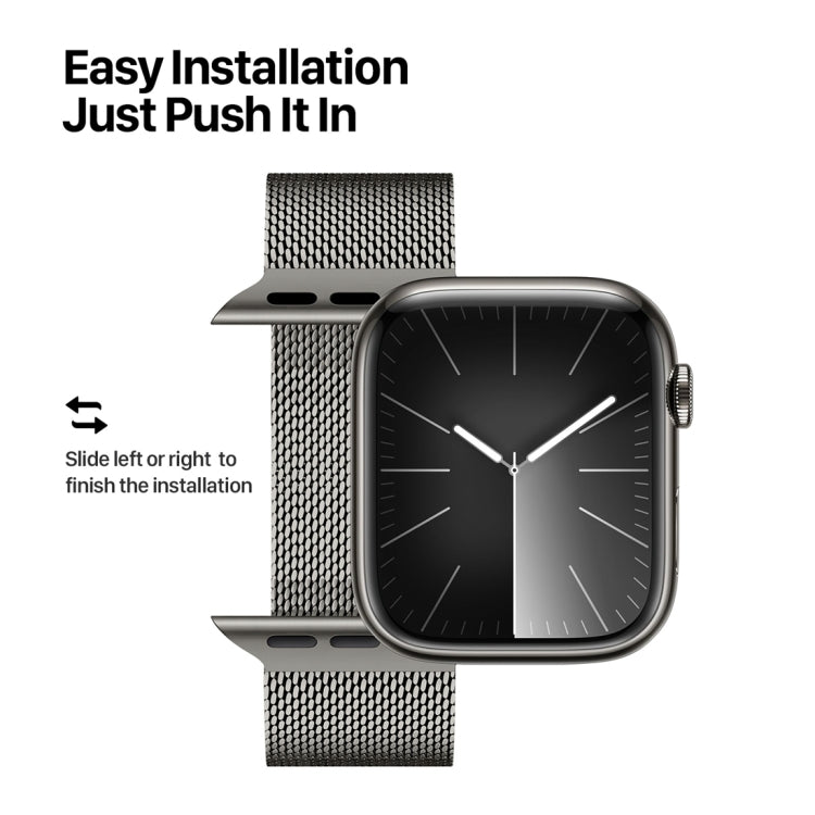 Skorter | For Apple Watch SE 2023 44mm DUX DUCIS Milanese Pro Series Stainless Steel Bracelet (Graphite)