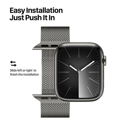 Skorter | For Apple Watch SE 2023 44mm DUX DUCIS Milanese Pro Series Stainless Steel Bracelet (Graphite)