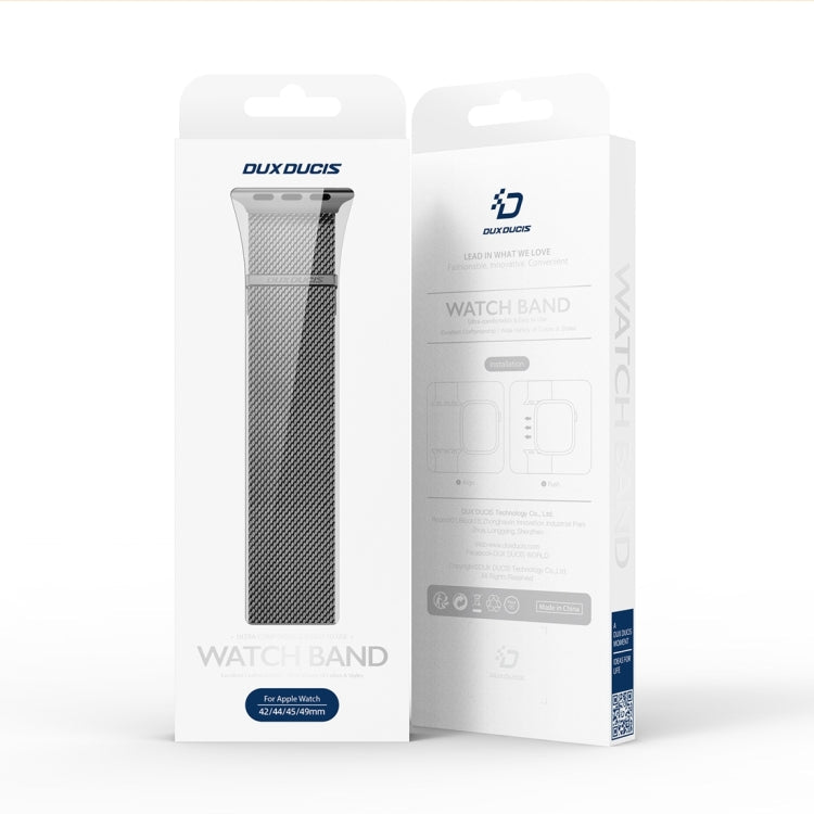 Skorter | For Apple Watch SE 2023 40mm DUX DUCIS Milanese Pro Series Stainless Steel Watch Band (Black)