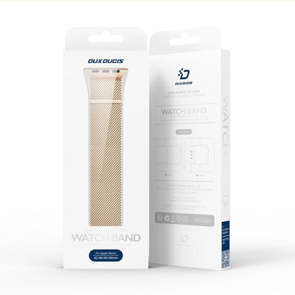 Skorter | For Apple Watch SE 2022 44mm DUX DUCIS Milanese Pro Series Stainless Steel Band (Gold)