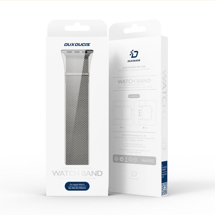 Skorter | For Apple Watch SE 2022 44mm DUX DUCIS Milanese Pro Series Stainless Steel Band (Graphite)