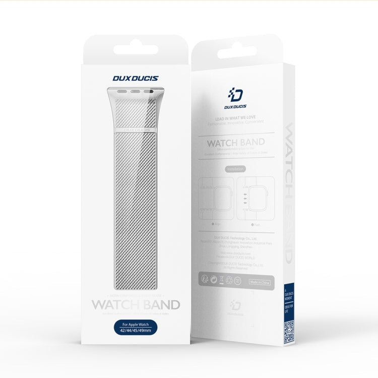 Skorter | For Apple Watch 42mm DUX DUCIS Milanese Pro Series Stainless Steel Bracelet (Silver)