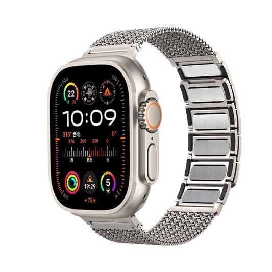 Skorter | For Apple Watch 38mm Magnetic Closure Braided Chain Stainless Steel Bracelet (Believes Gold)